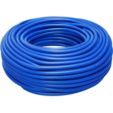 Tubo corrugato azzurro con...