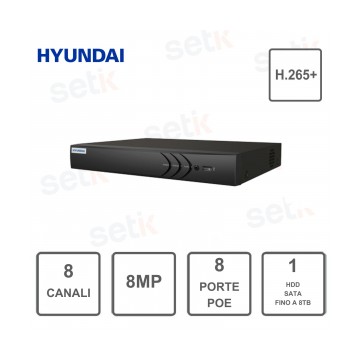NVR IP 4K a 8 canali con...